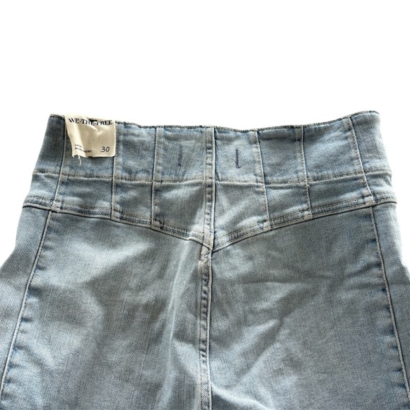 Free People x We The Free Jayde High-Rise Micro Denim Light Wash Shorts Size 30 - Picture 7 of 8